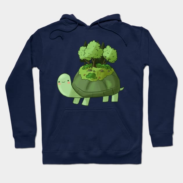 Cute turtle island Hoodie by Mayarart